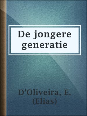 cover image of De jongere generatie